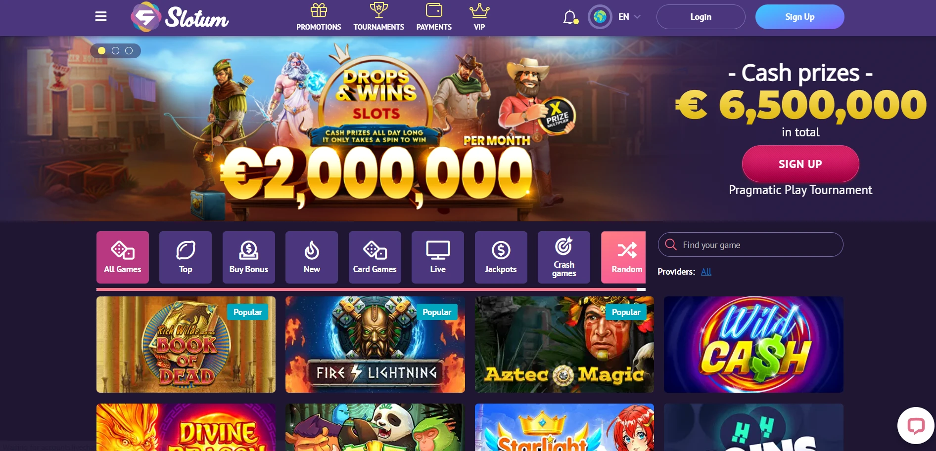 Slotum Casino Screenshot
