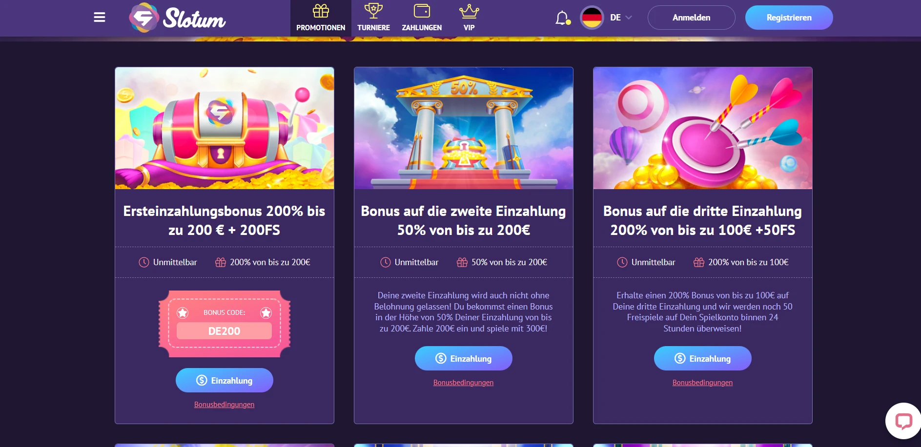 Slotum Casino Screenshot