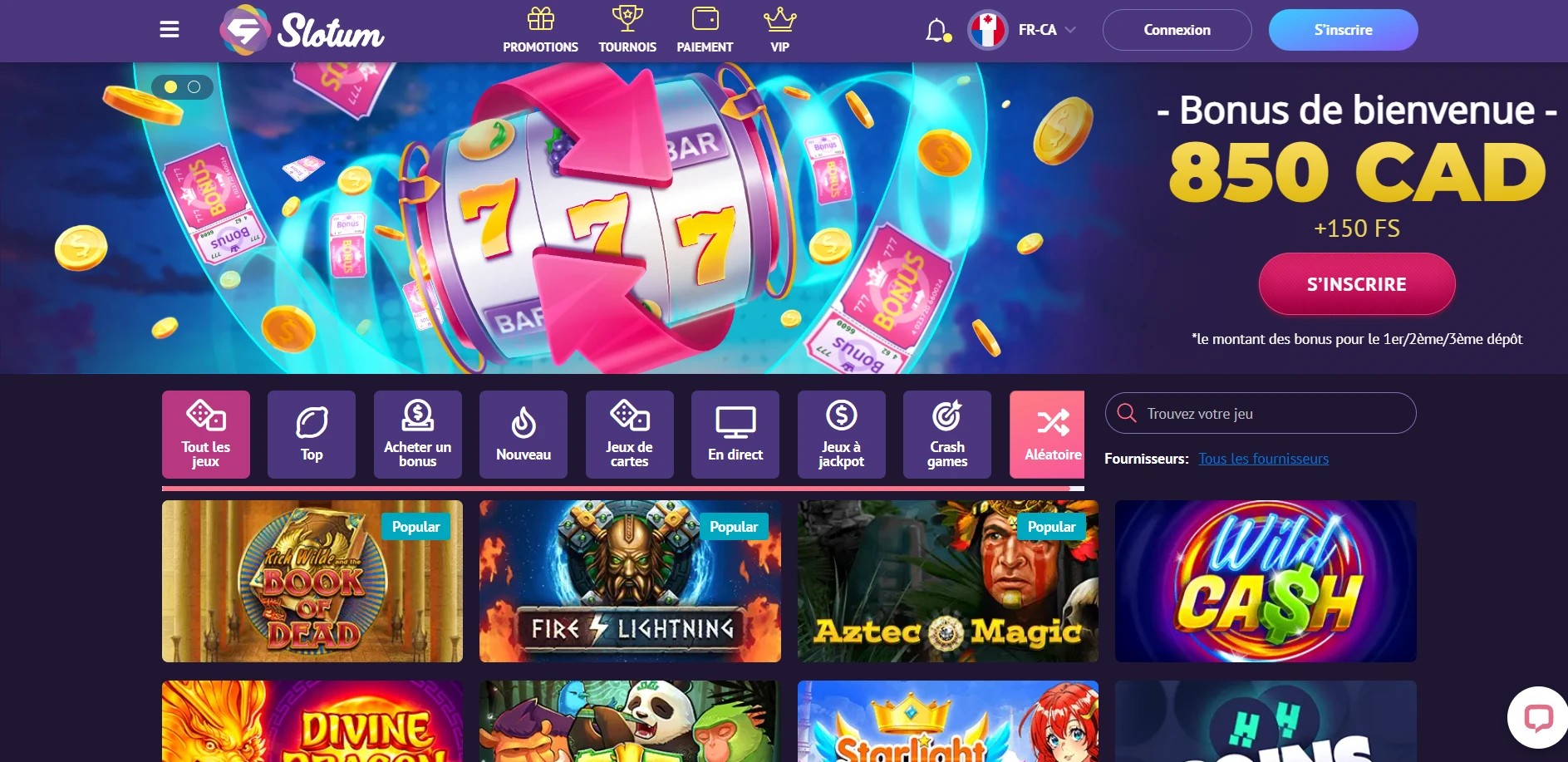 Slotum Casino Screenshot