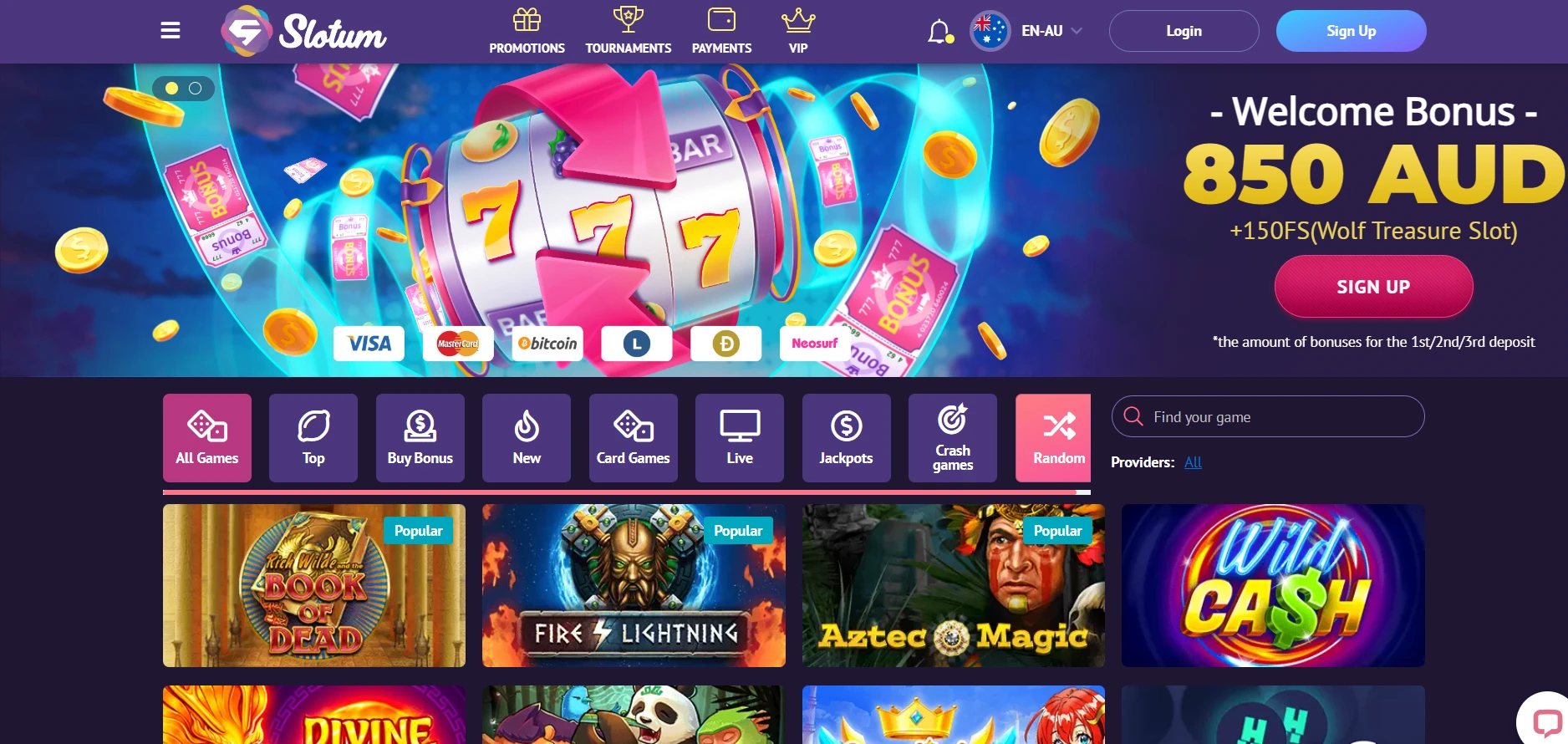 Slotum Casino Screenshot