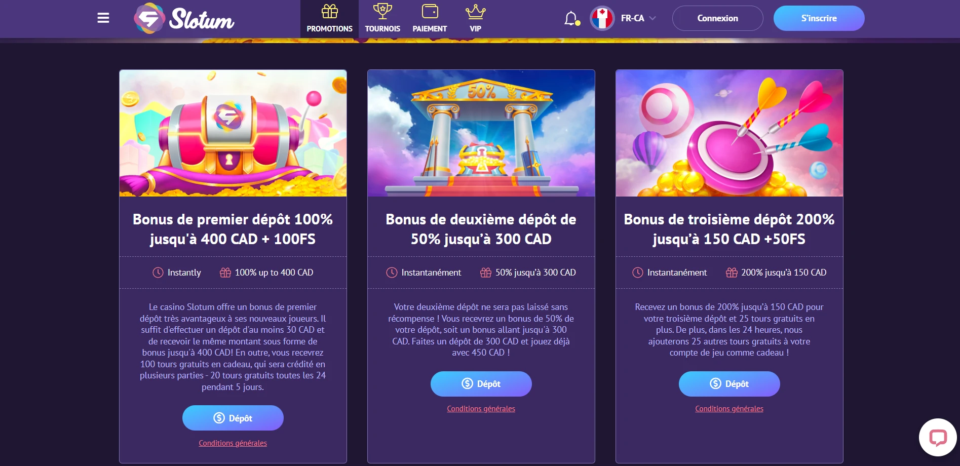 Slotum Casino Screenshot