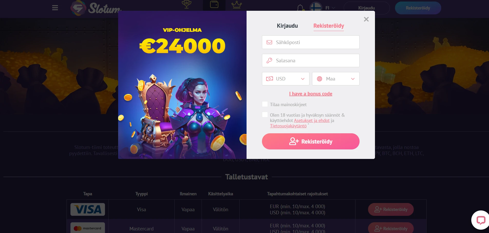 Slotum Casino Screenshot