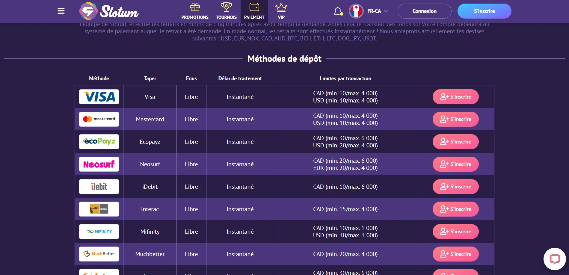 Slotum Casino Screenshot