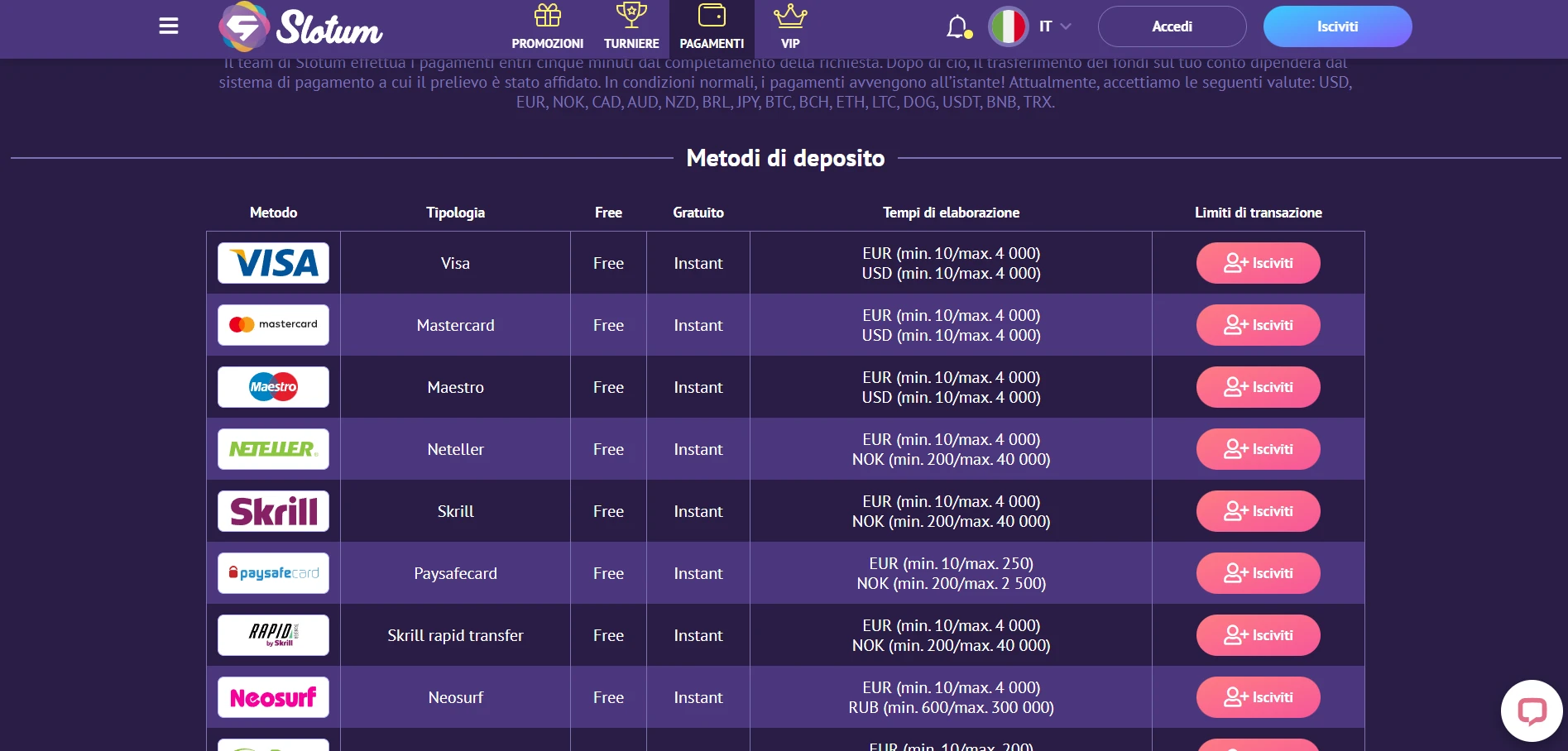 Slotum Casino Screenshot