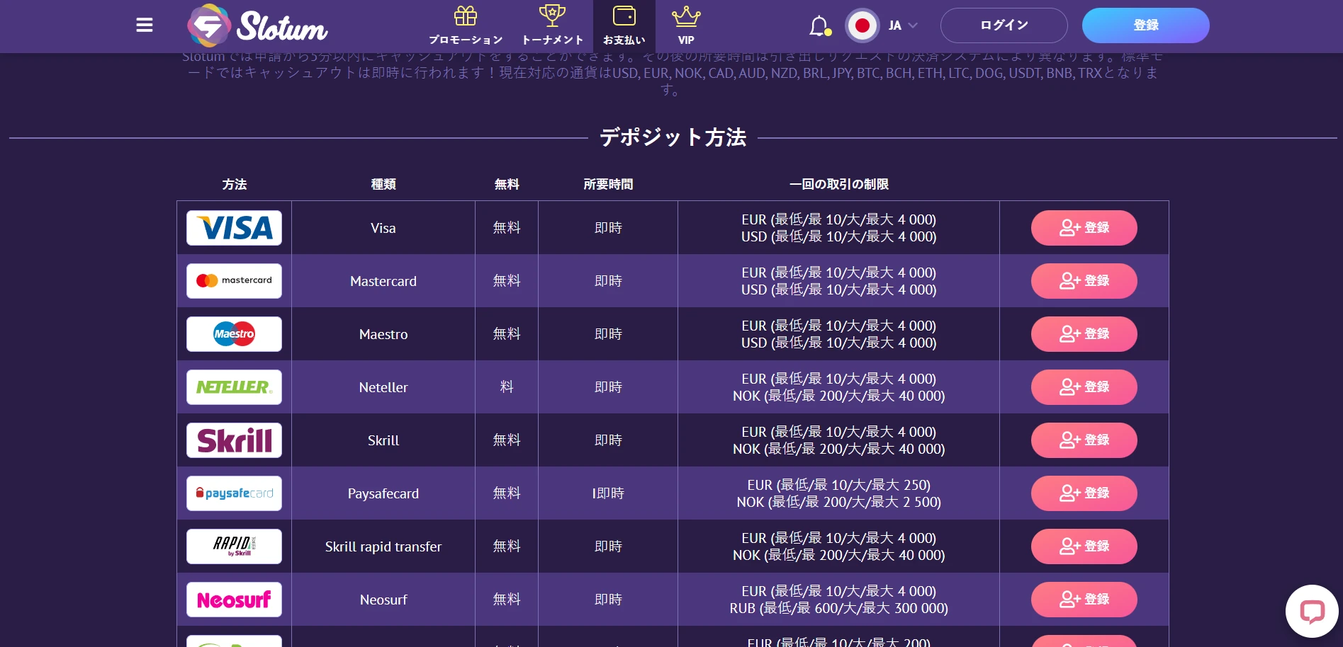 Slotum Casino Screenshot