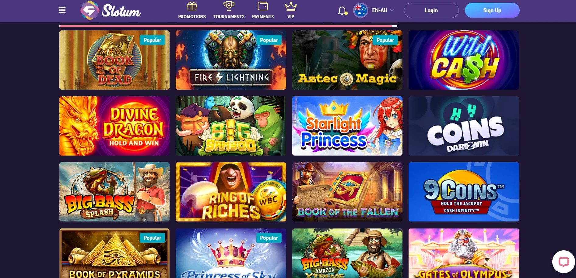 Slotum Casino Screenshot