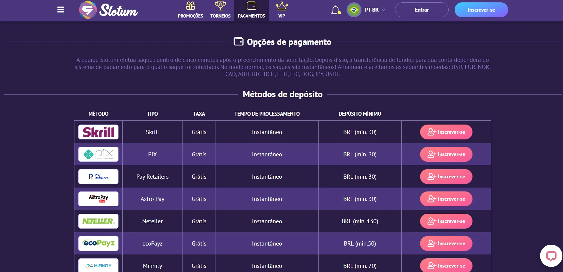 Slotum Casino Screenshot