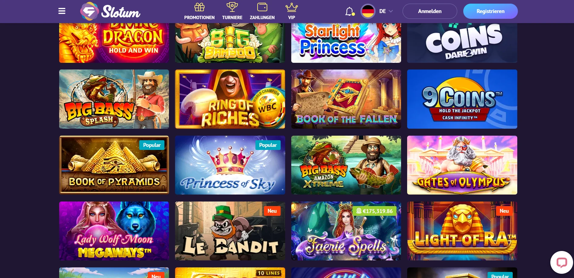 Slotum Casino Screenshot