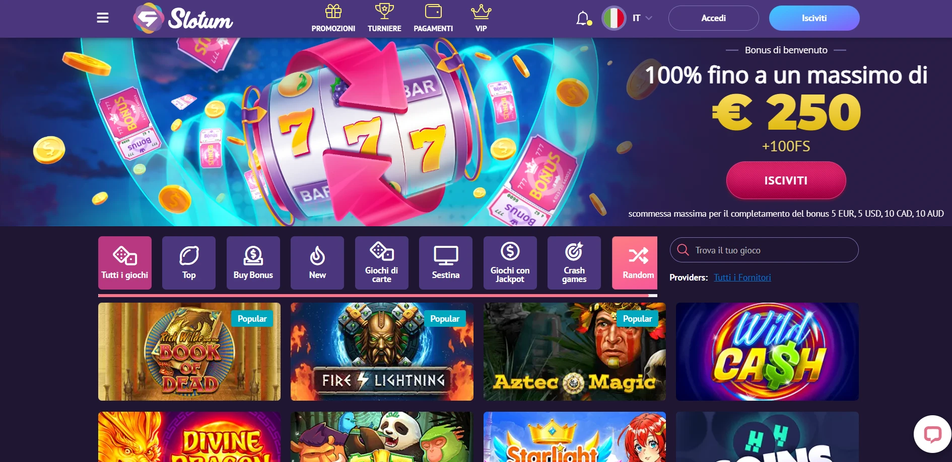 Slotum Casino Screenshot