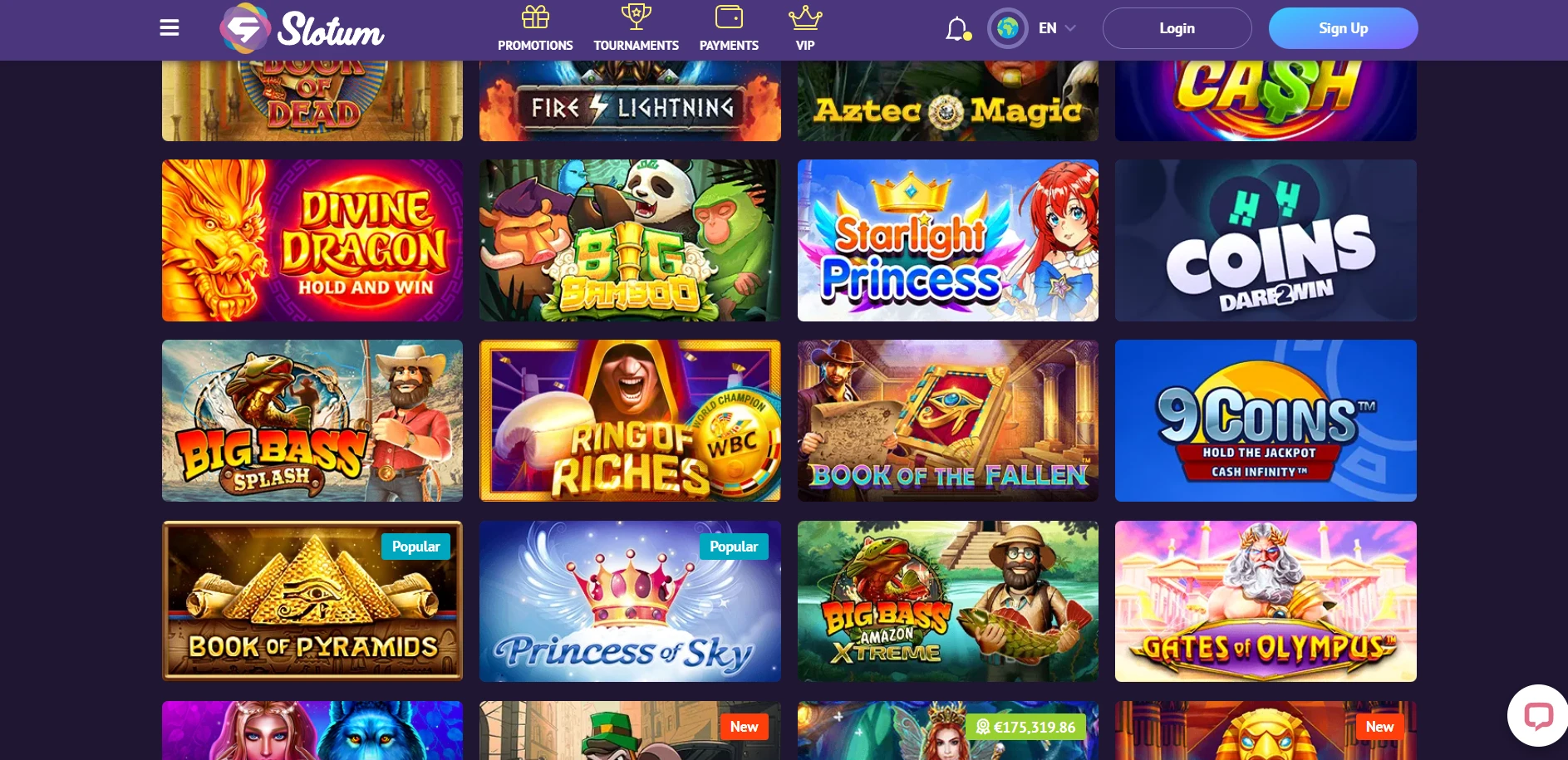 Slotum Casino Screenshot