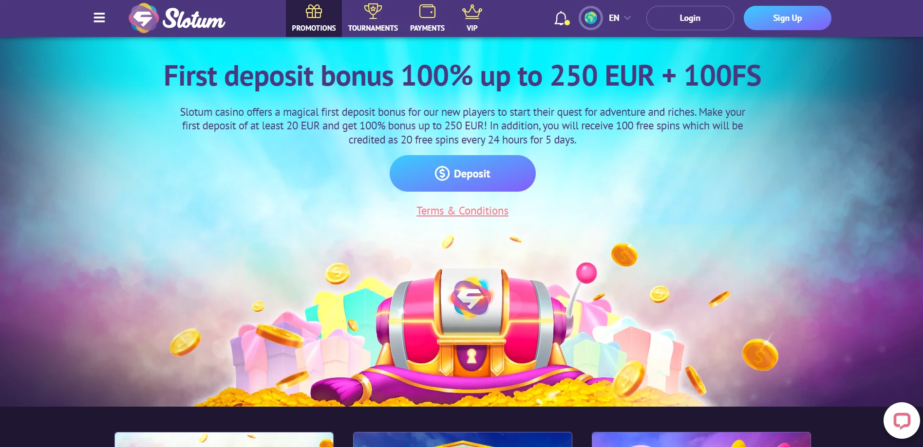 Slotum Casino Screenshot