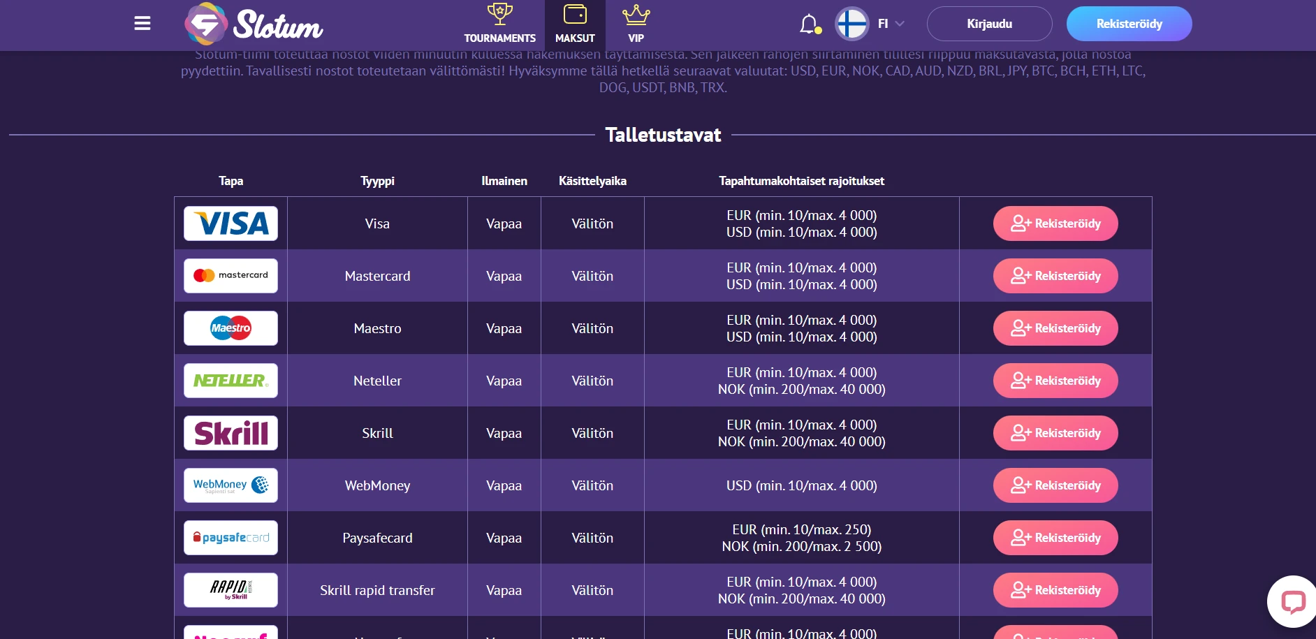 Slotum Casino Screenshot