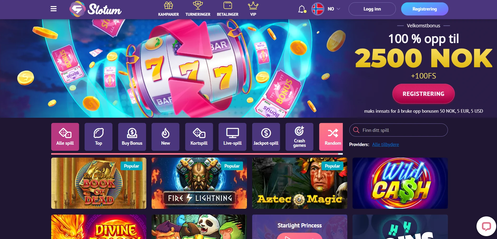 Slotum Casino Screenshot