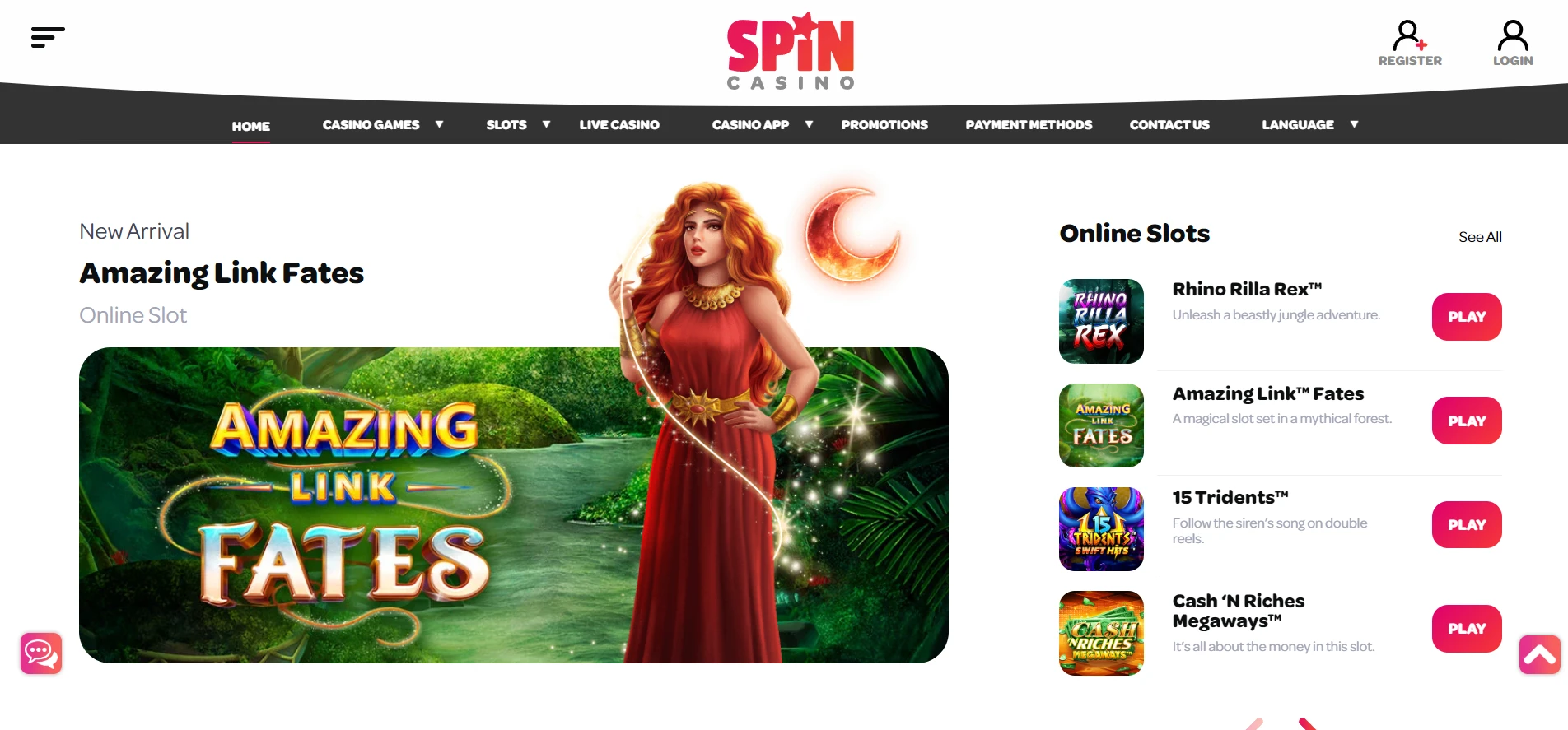 Spin Casino Screenshot