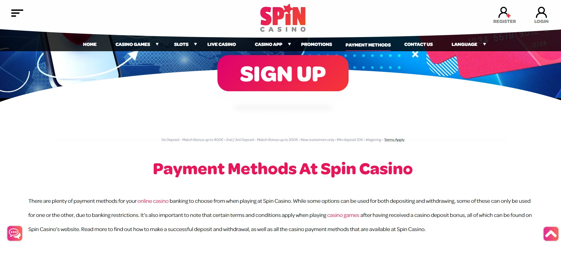 Spin Casino Screenshot