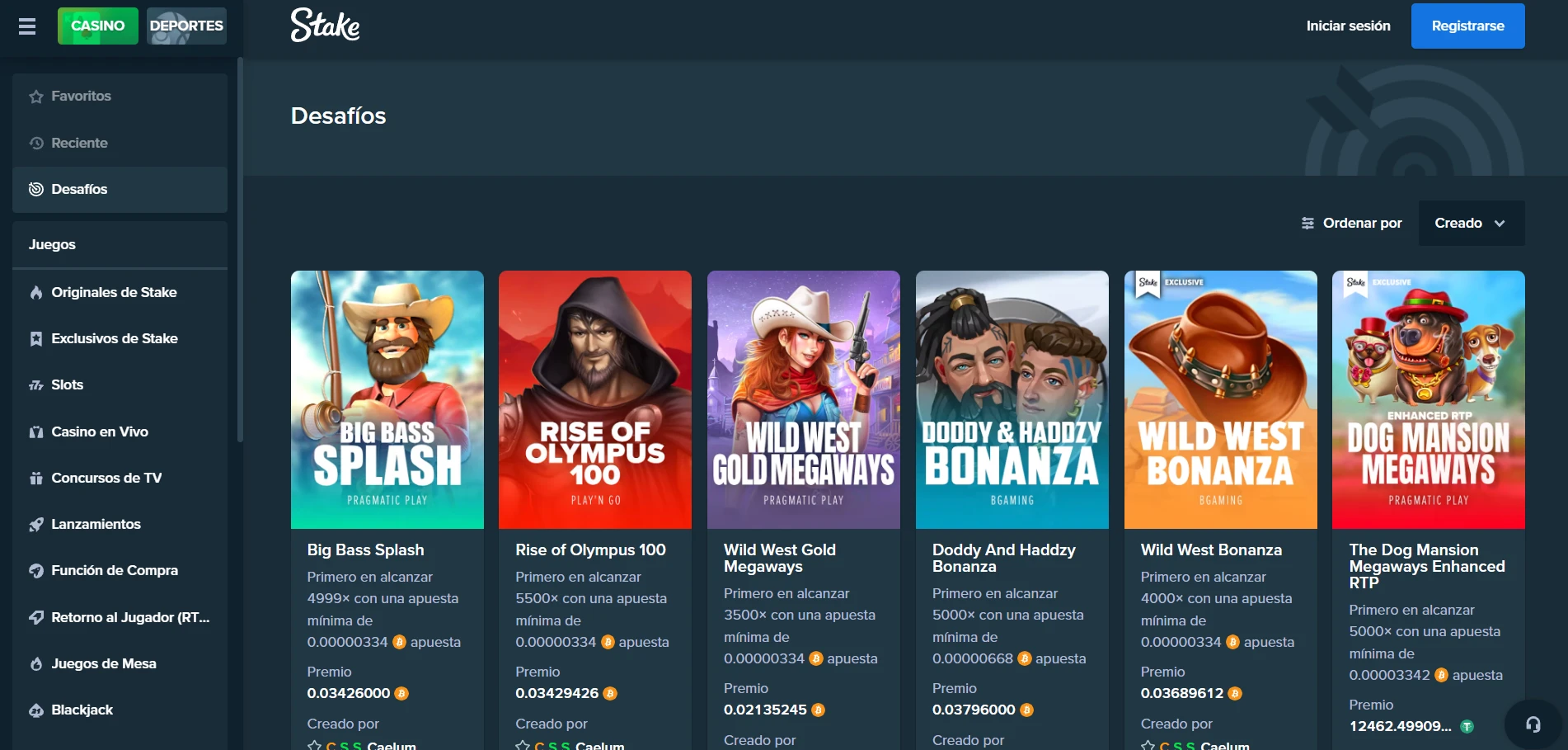 Stake Casino Screenshot