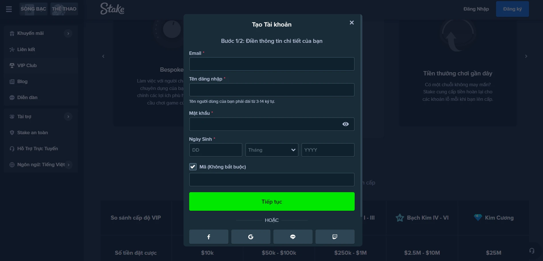 Stake Casino Screenshot