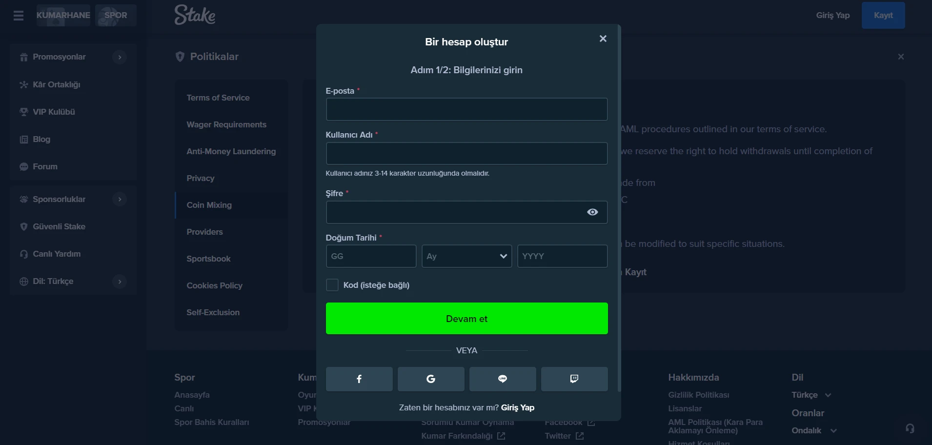 Stake Casino Screenshot