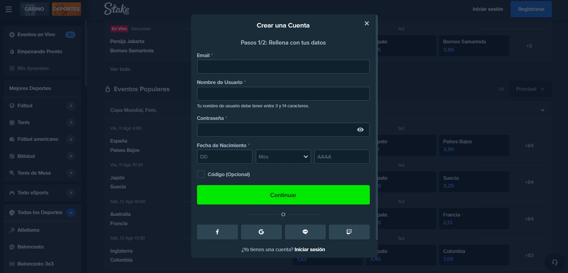 Stake Casino Screenshot