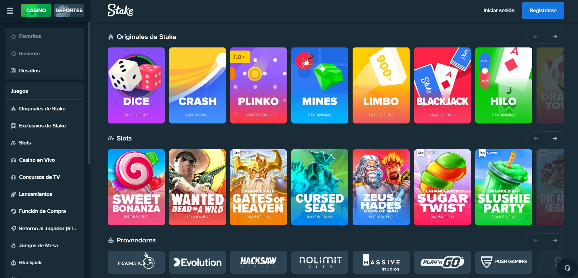 Stake Casino Screenshot