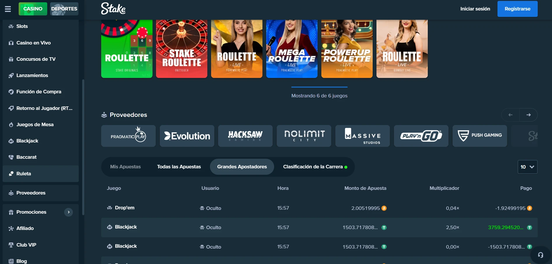 Stake Casino Screenshot