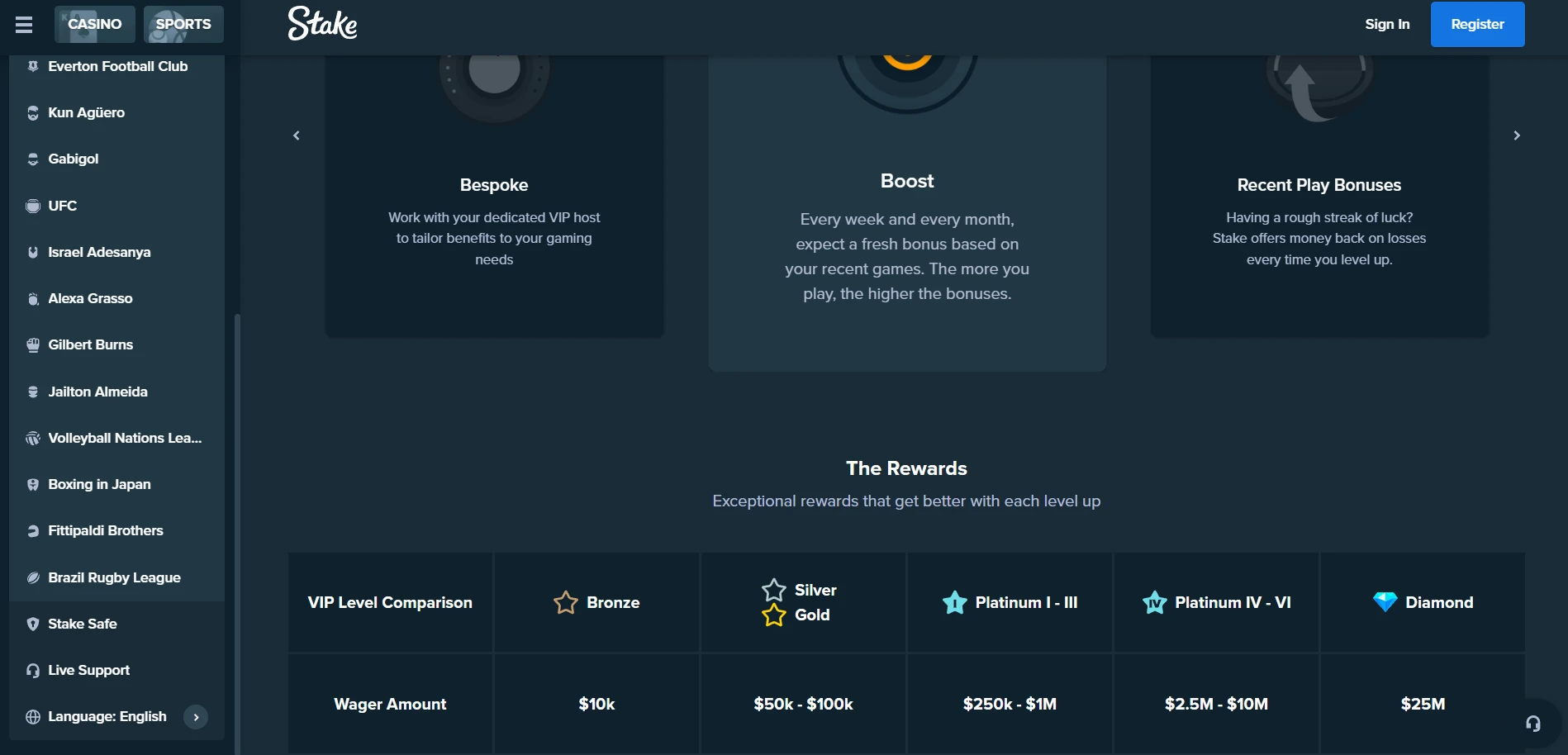 Stake Casino Screenshot