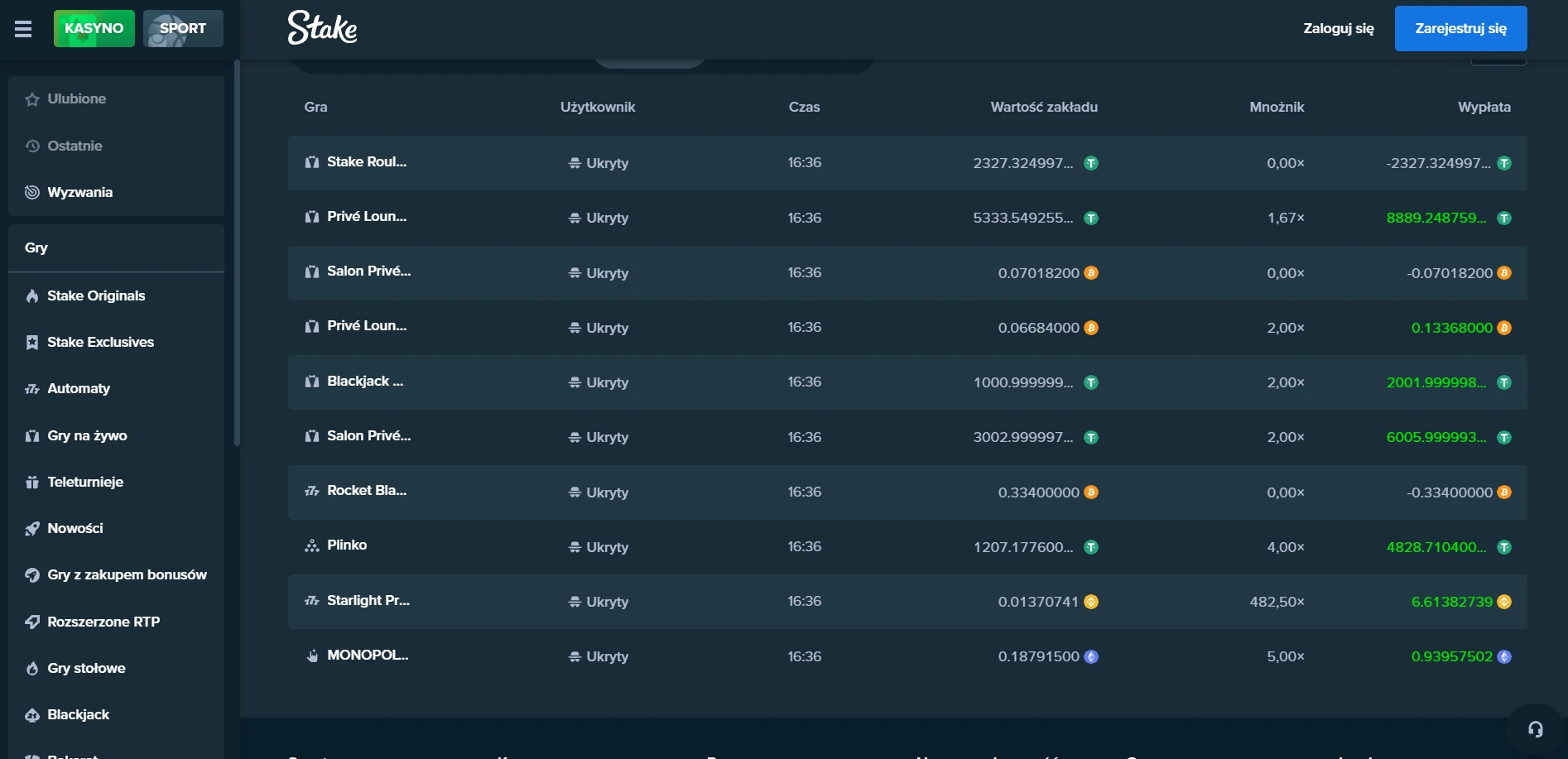 Stake Casino Screenshot