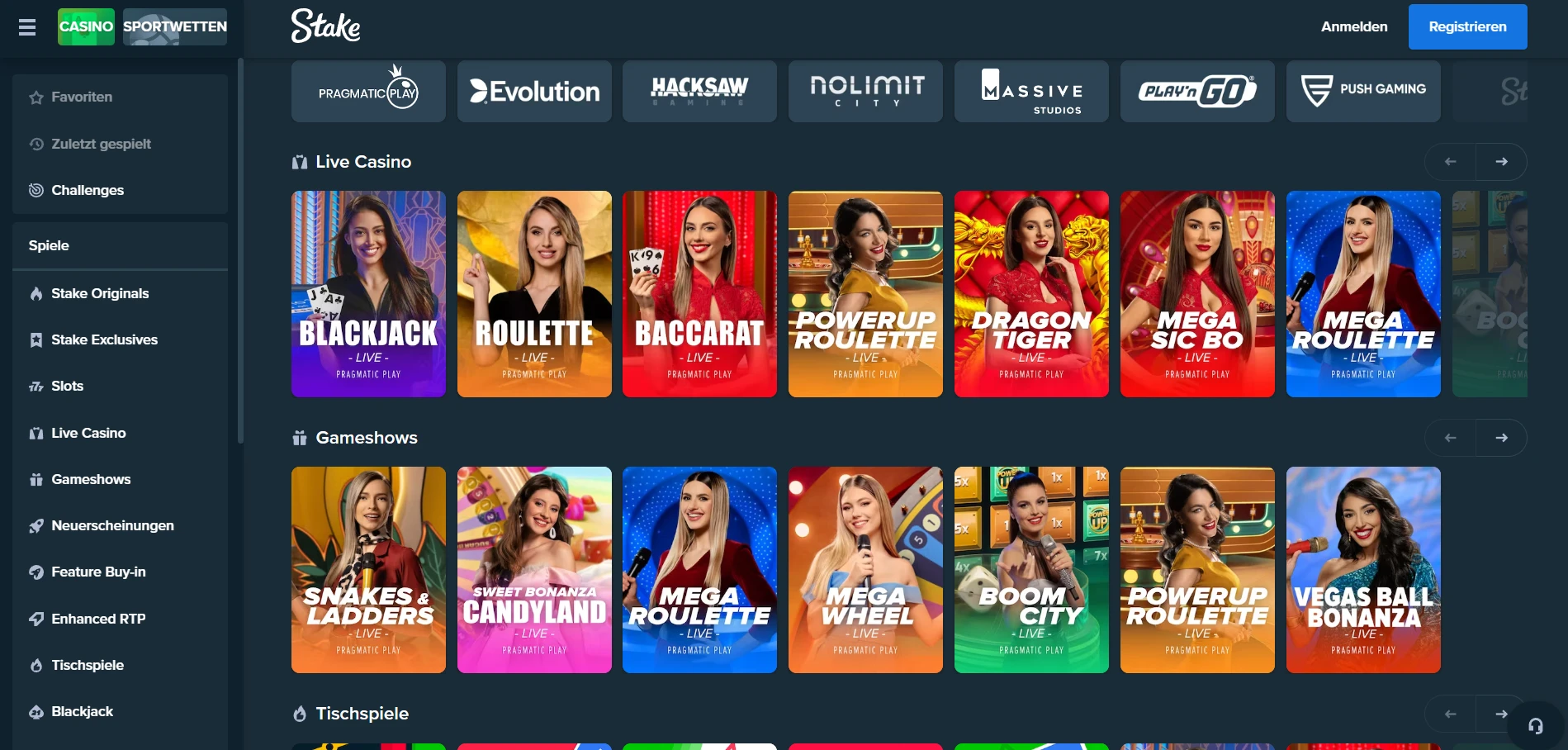 Stake Casino Screenshot