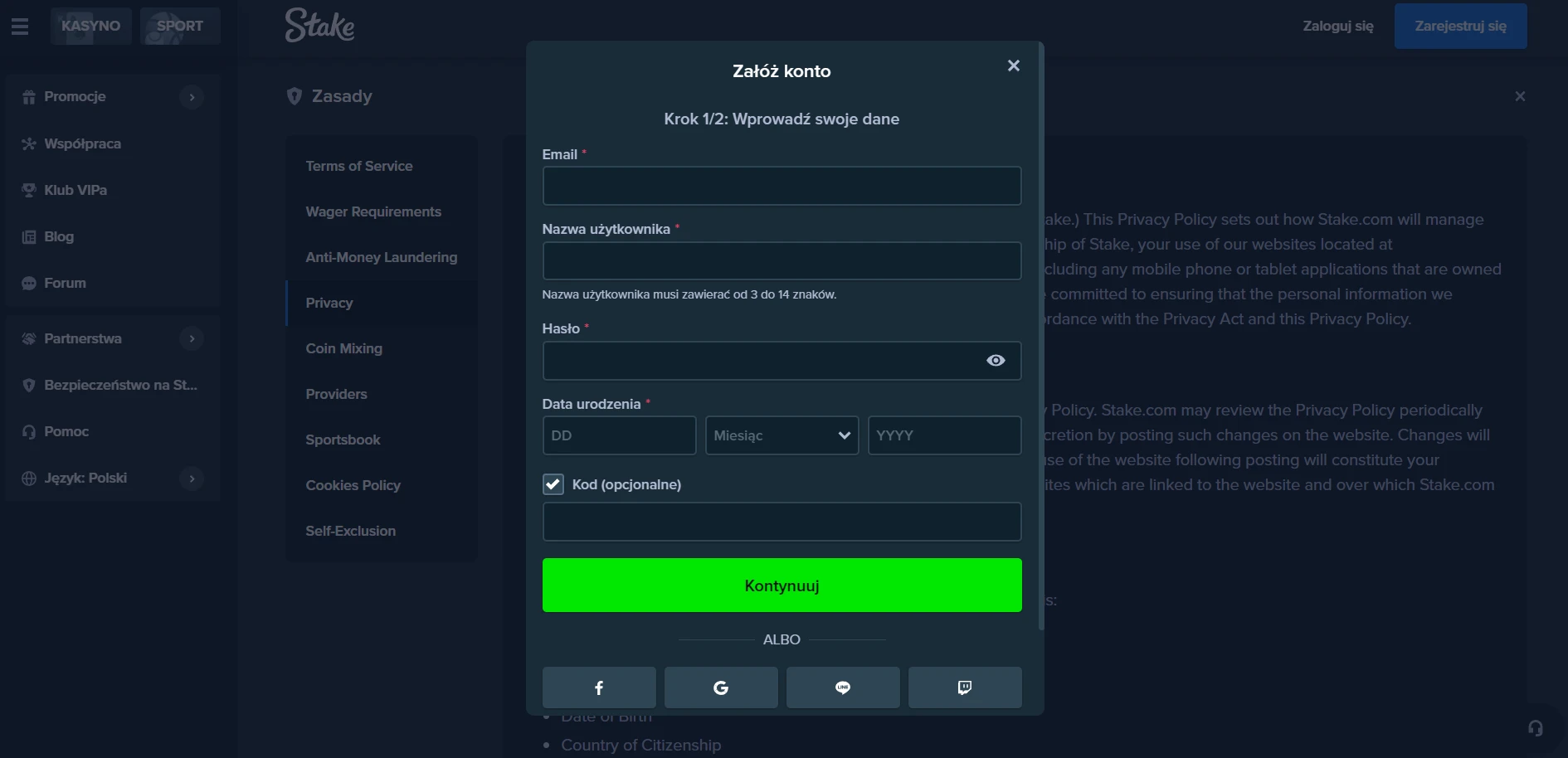 Stake Casino Screenshot