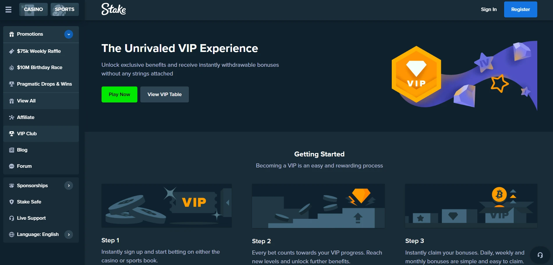 Stake Casino Screenshot