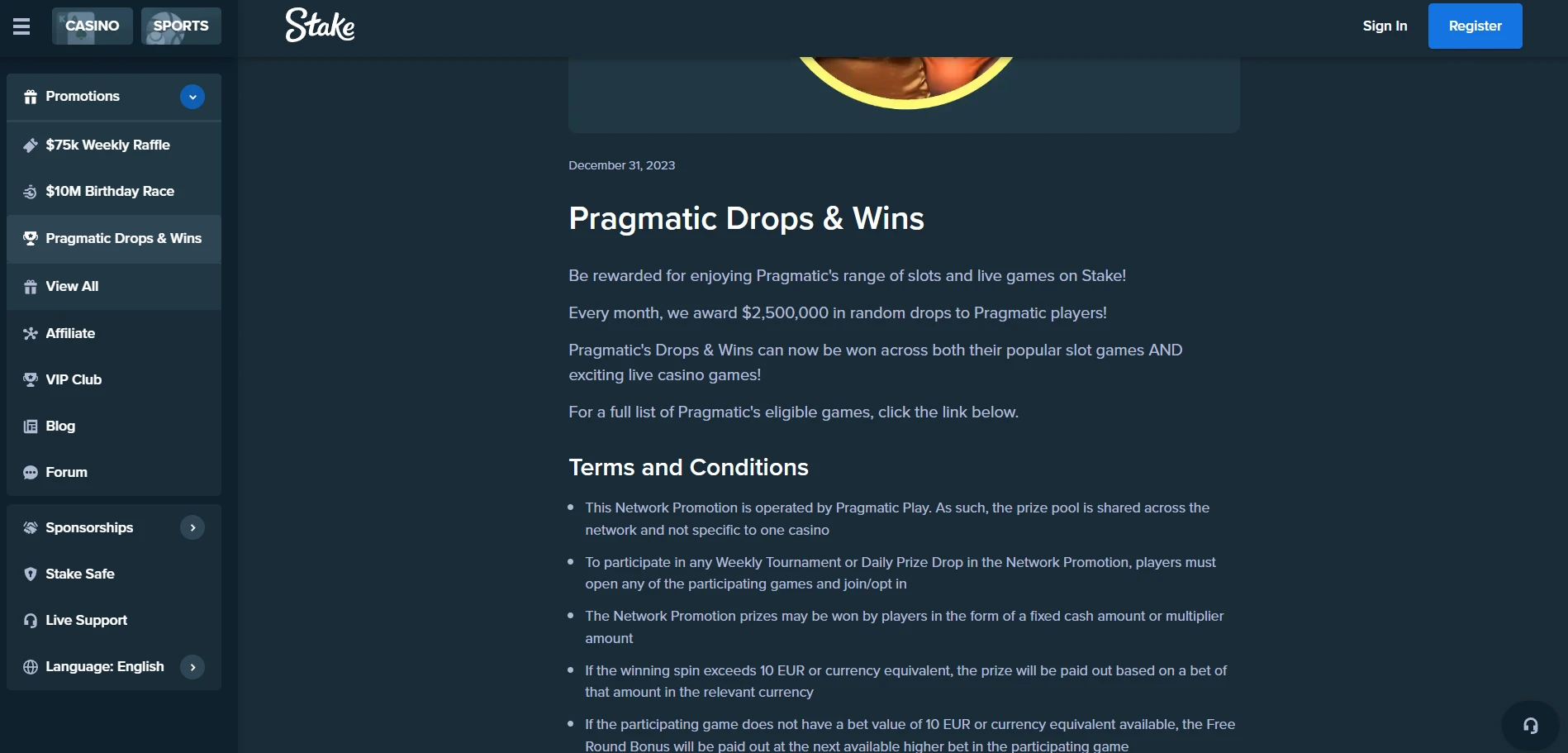 Stake Casino Screenshot