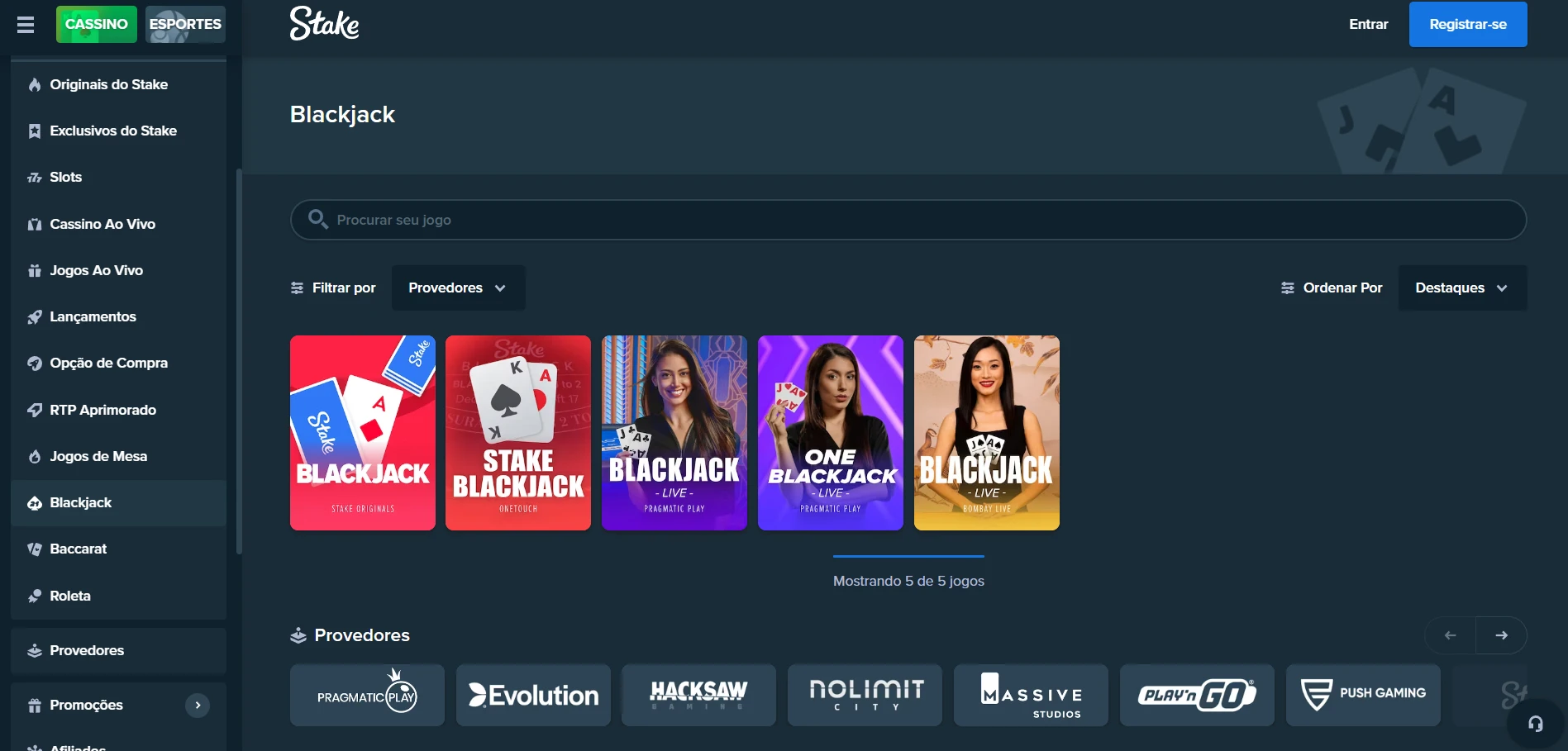 Stake Casino Screenshot