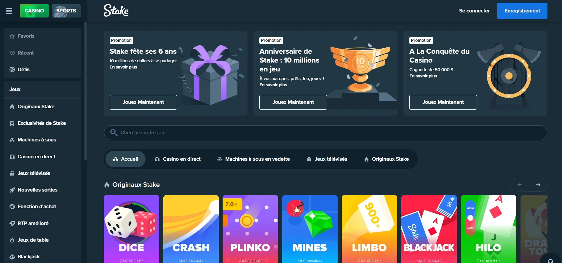 Stake Casino Screenshot