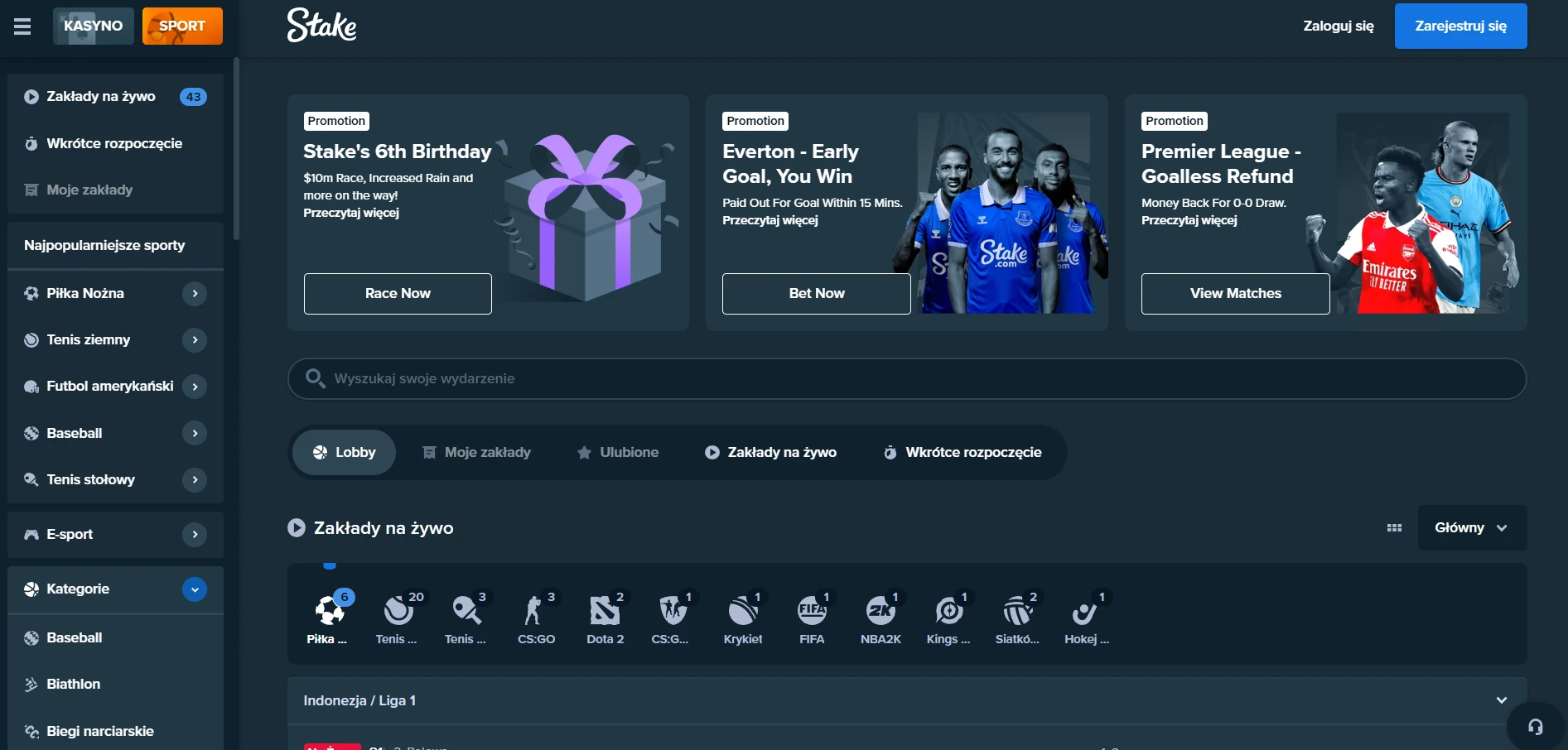 Stake Casino Screenshot