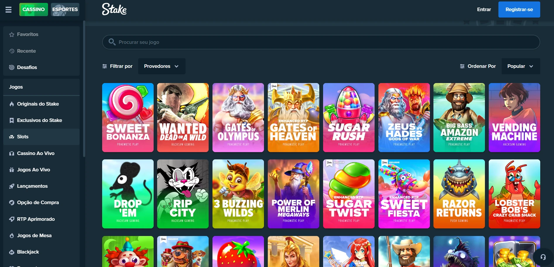 Stake Casino Screenshot