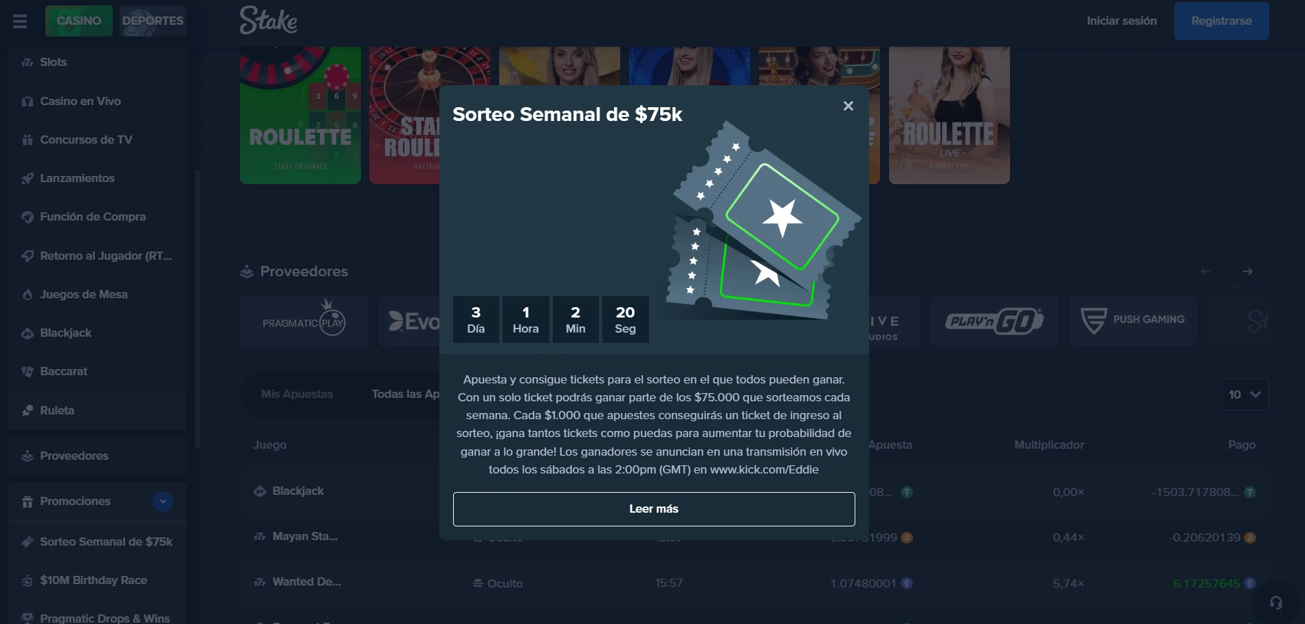 Stake Casino Screenshot