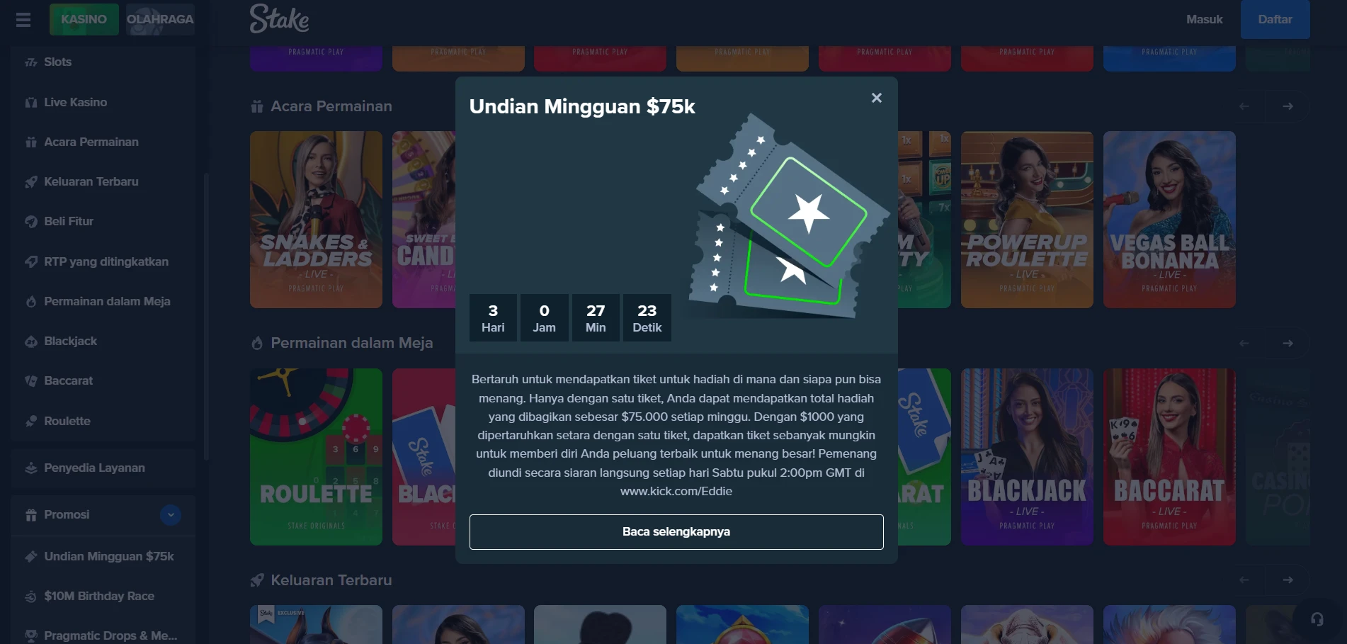 Stake Casino Screenshot