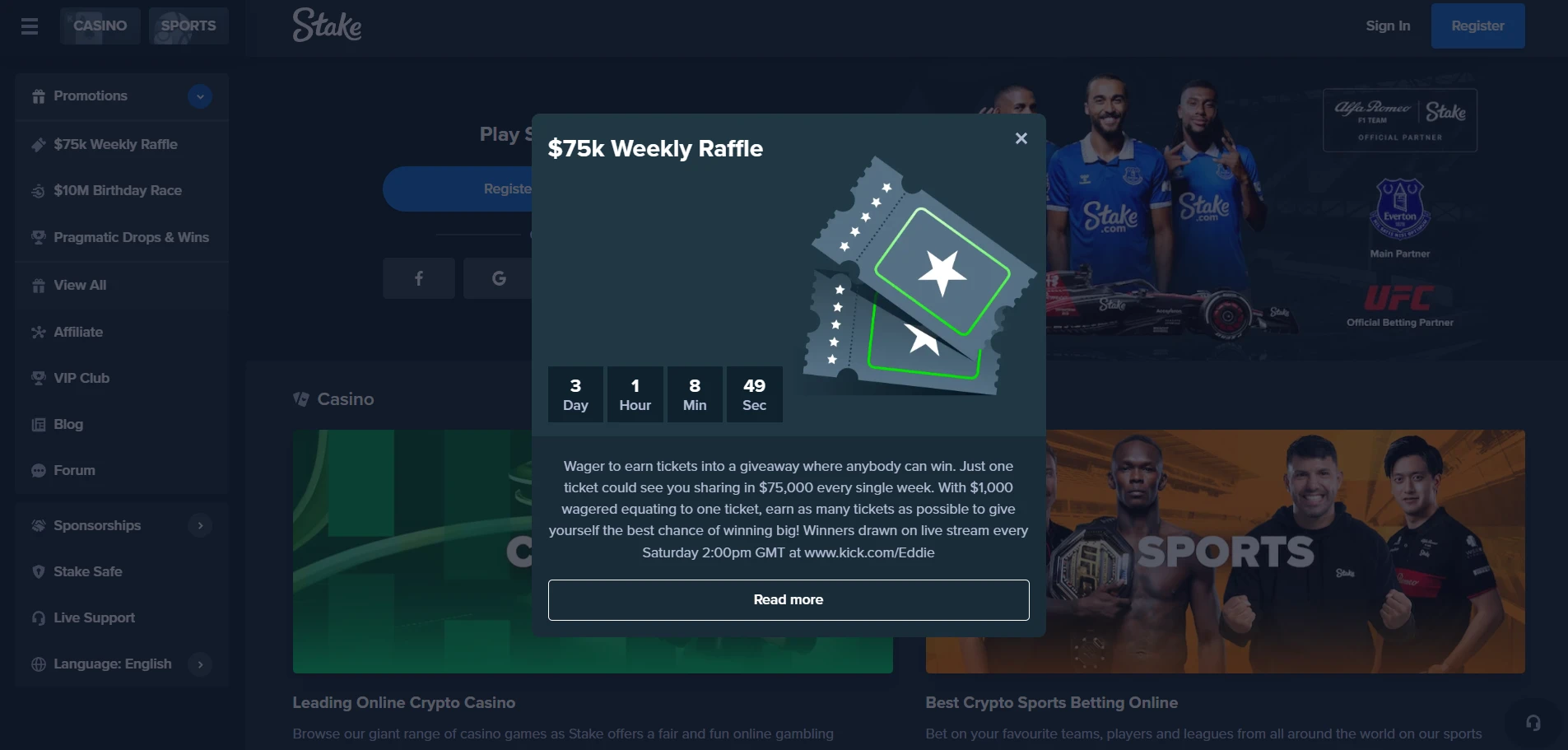 Stake Casino Screenshot