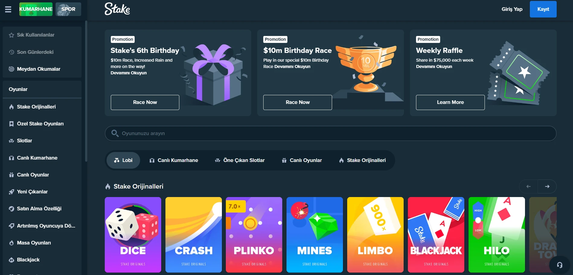 Stake Casino Screenshot