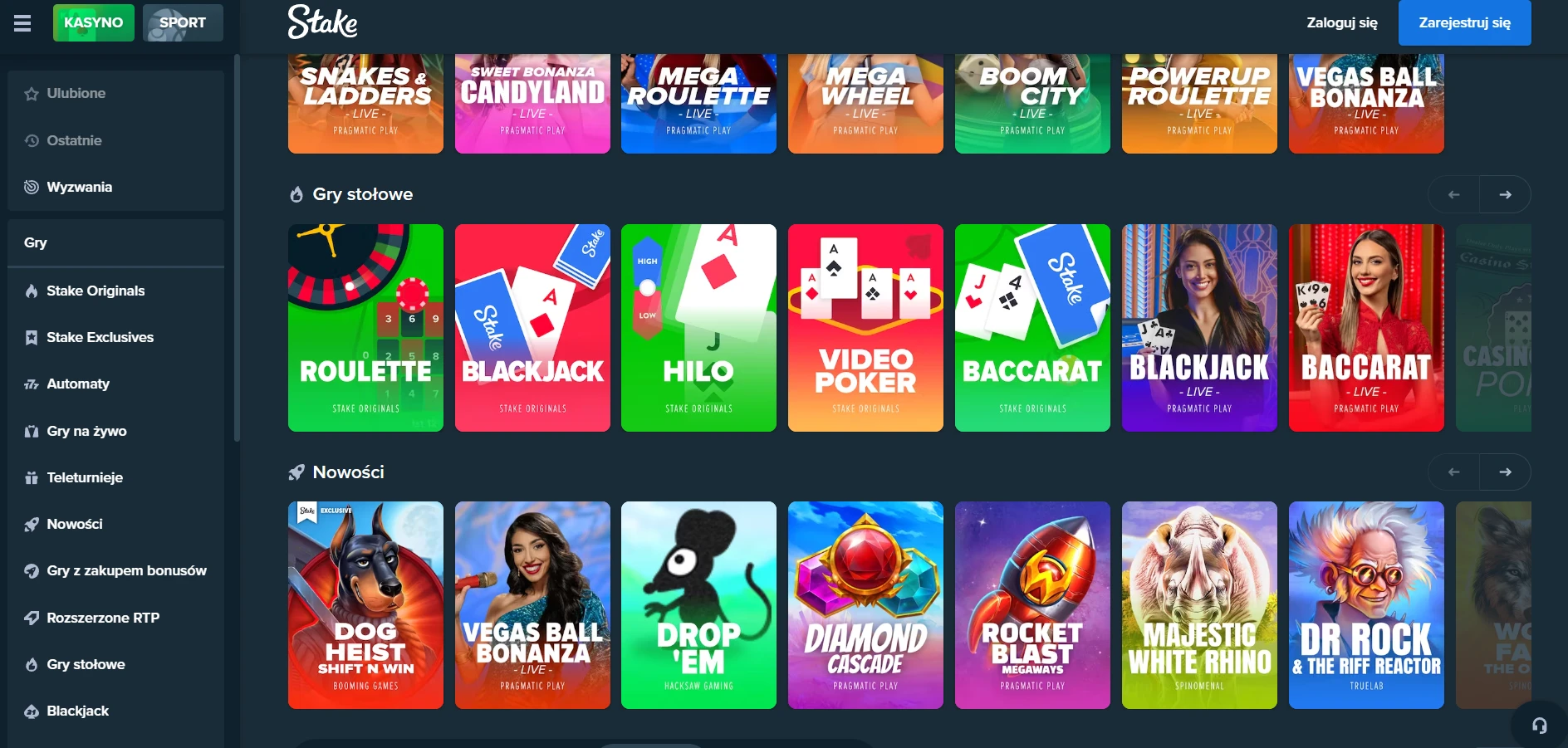 Stake Casino Screenshot