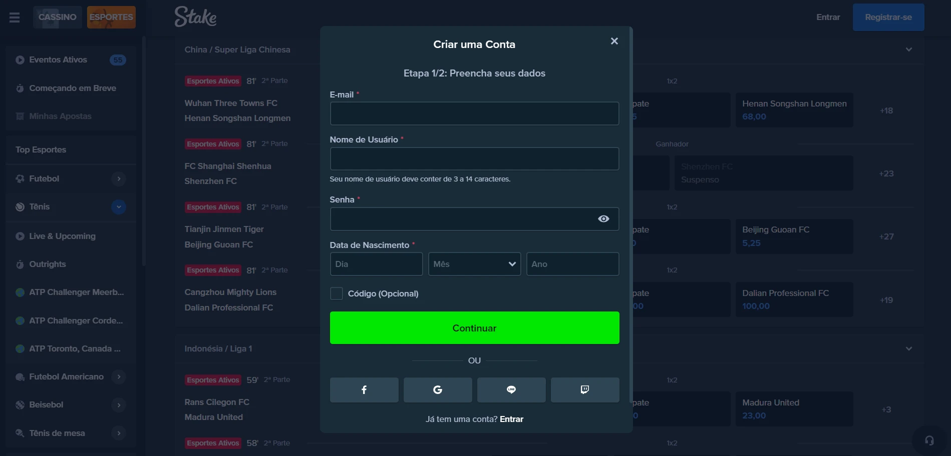 Stake Casino Screenshot