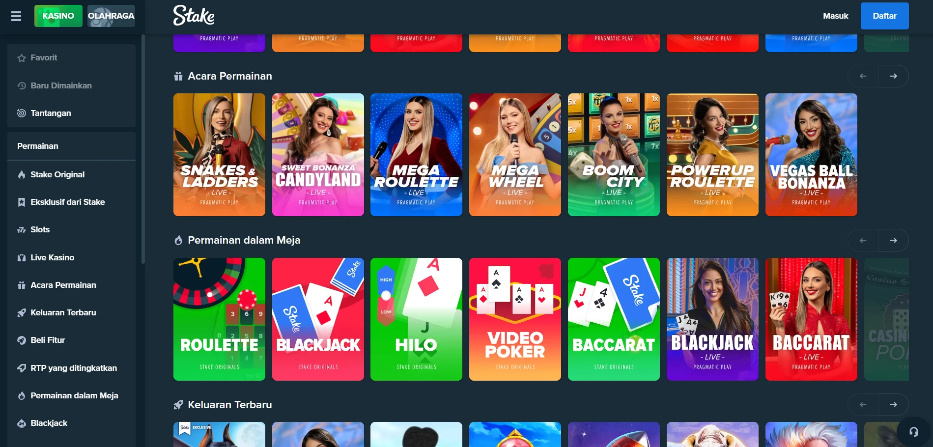 Stake Casino Screenshot