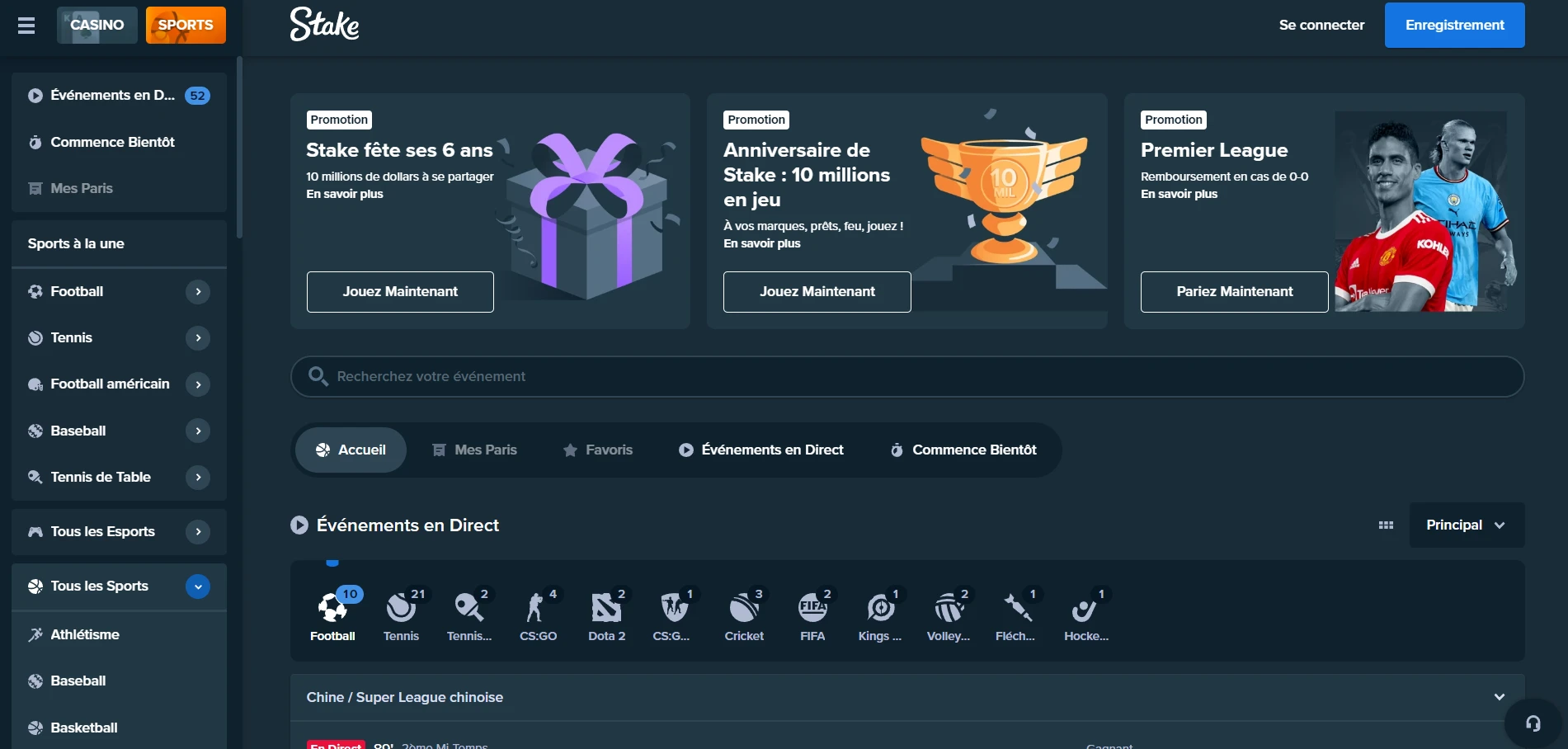 Stake Casino Screenshot