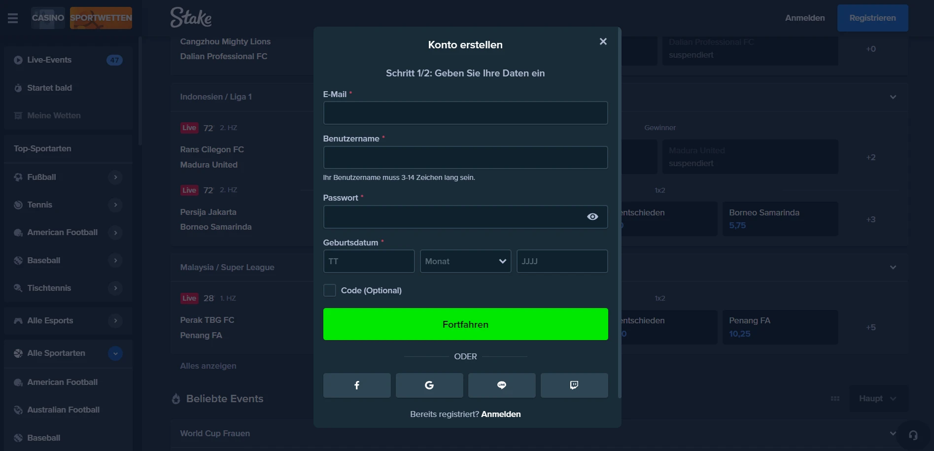 Stake Casino Screenshot