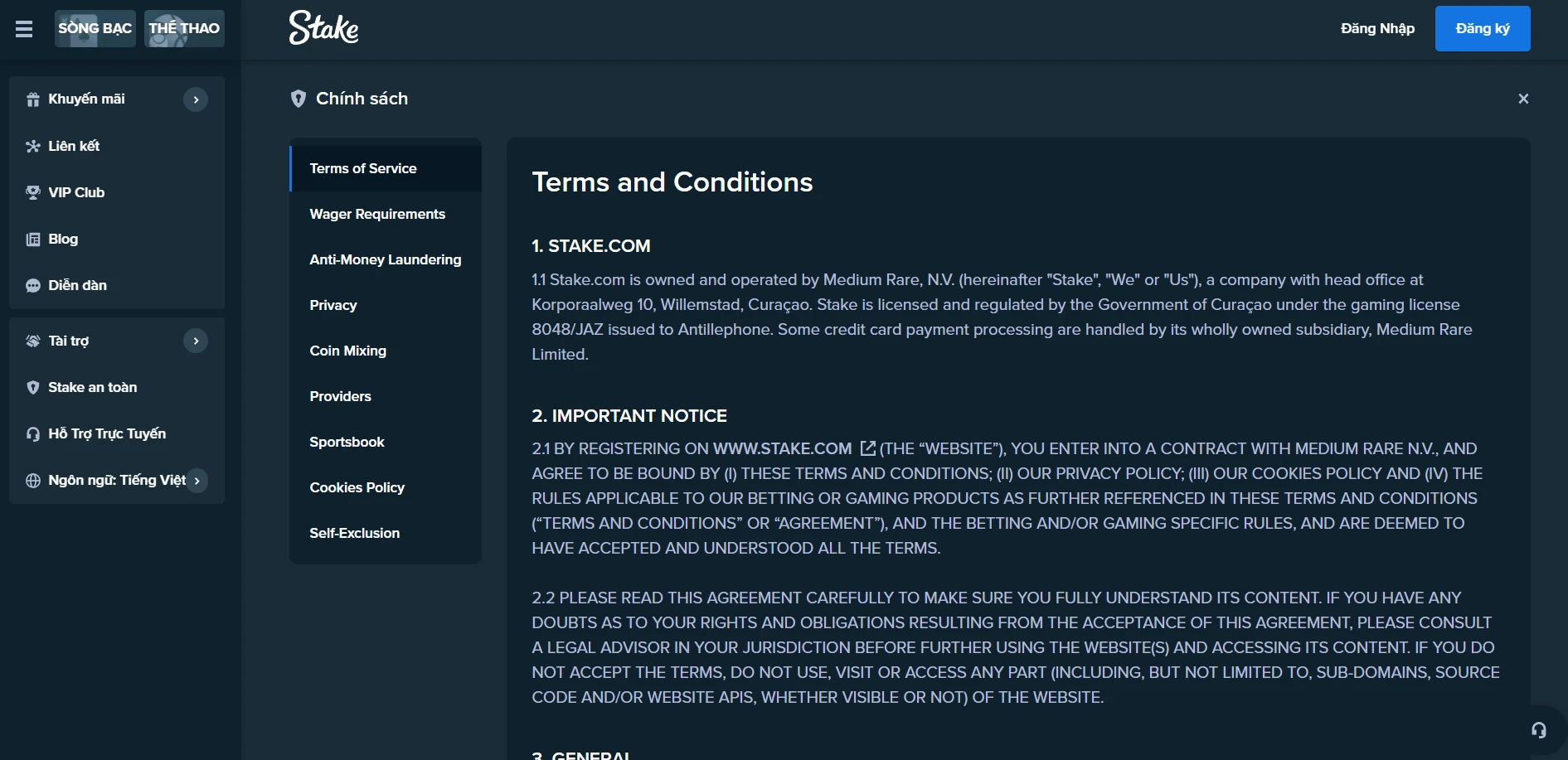 Stake Casino Screenshot