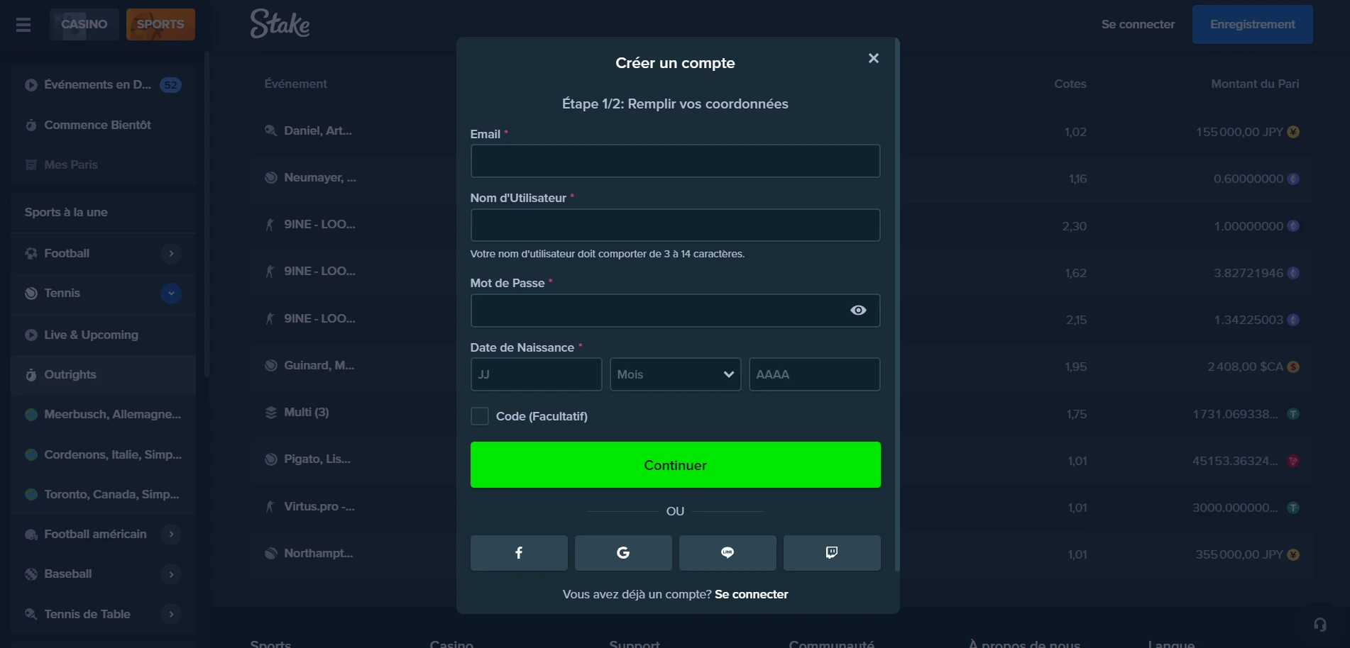 Stake Casino Screenshot