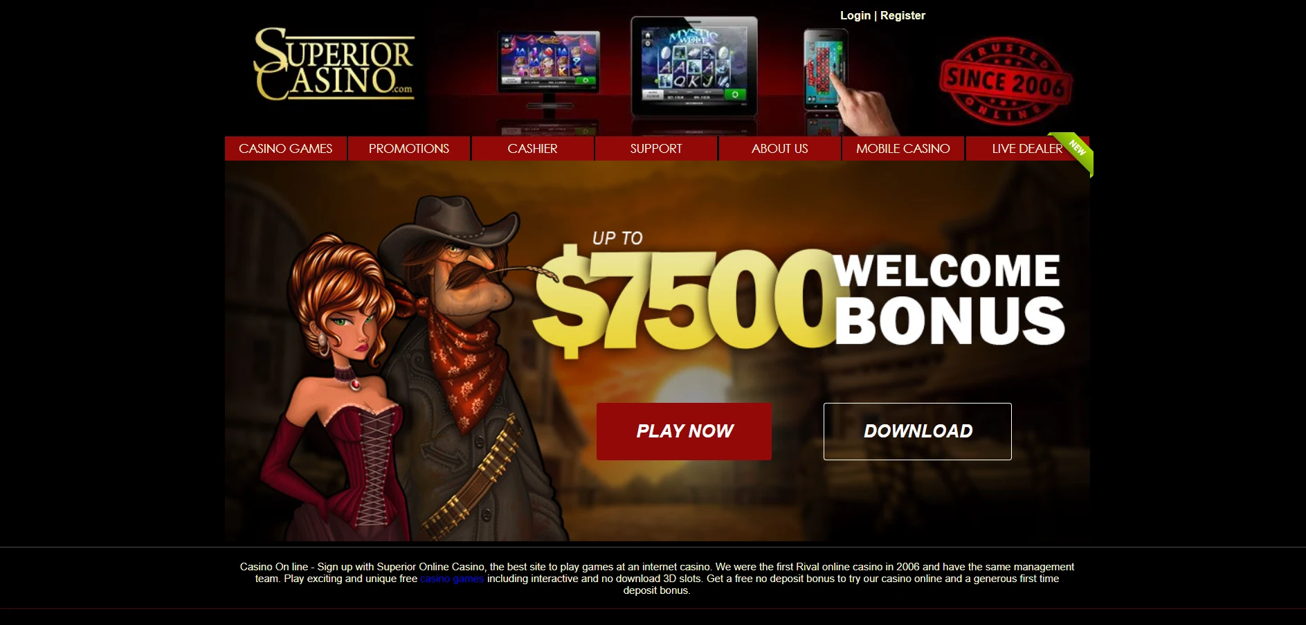Superior Casino Screenshot