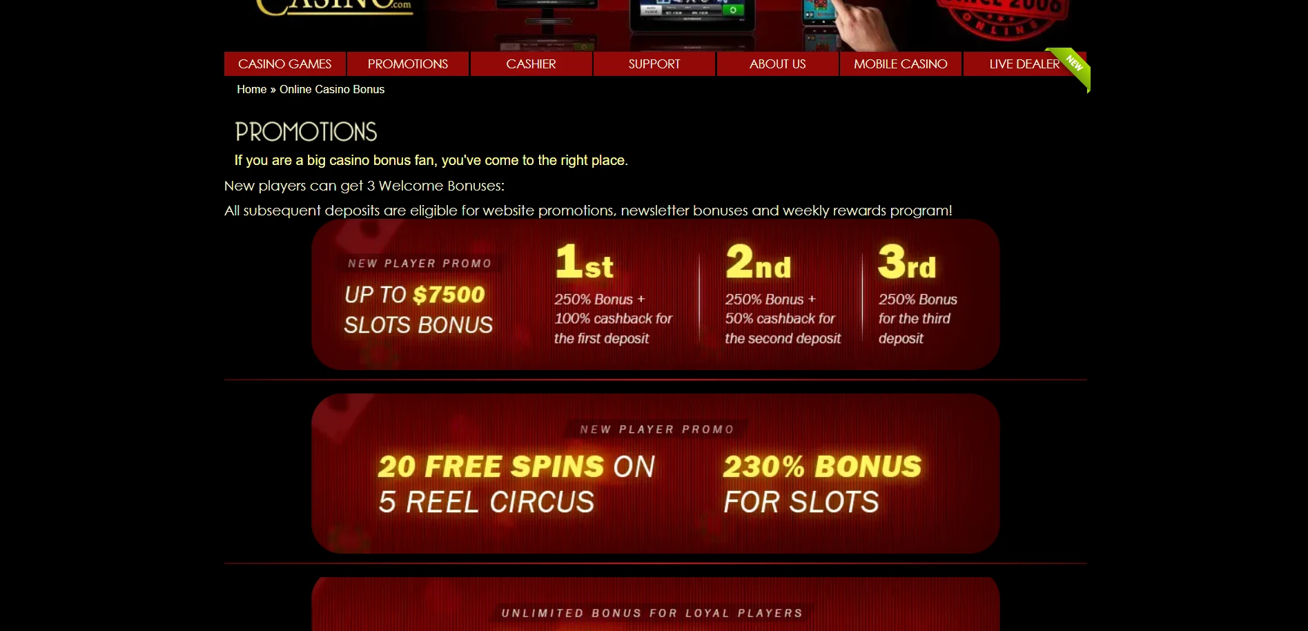 Superior Casino Screenshot