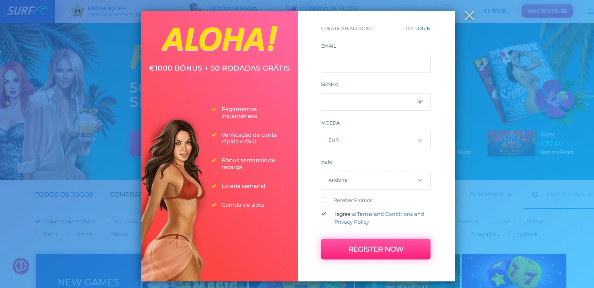 Surf Casino Screenshot