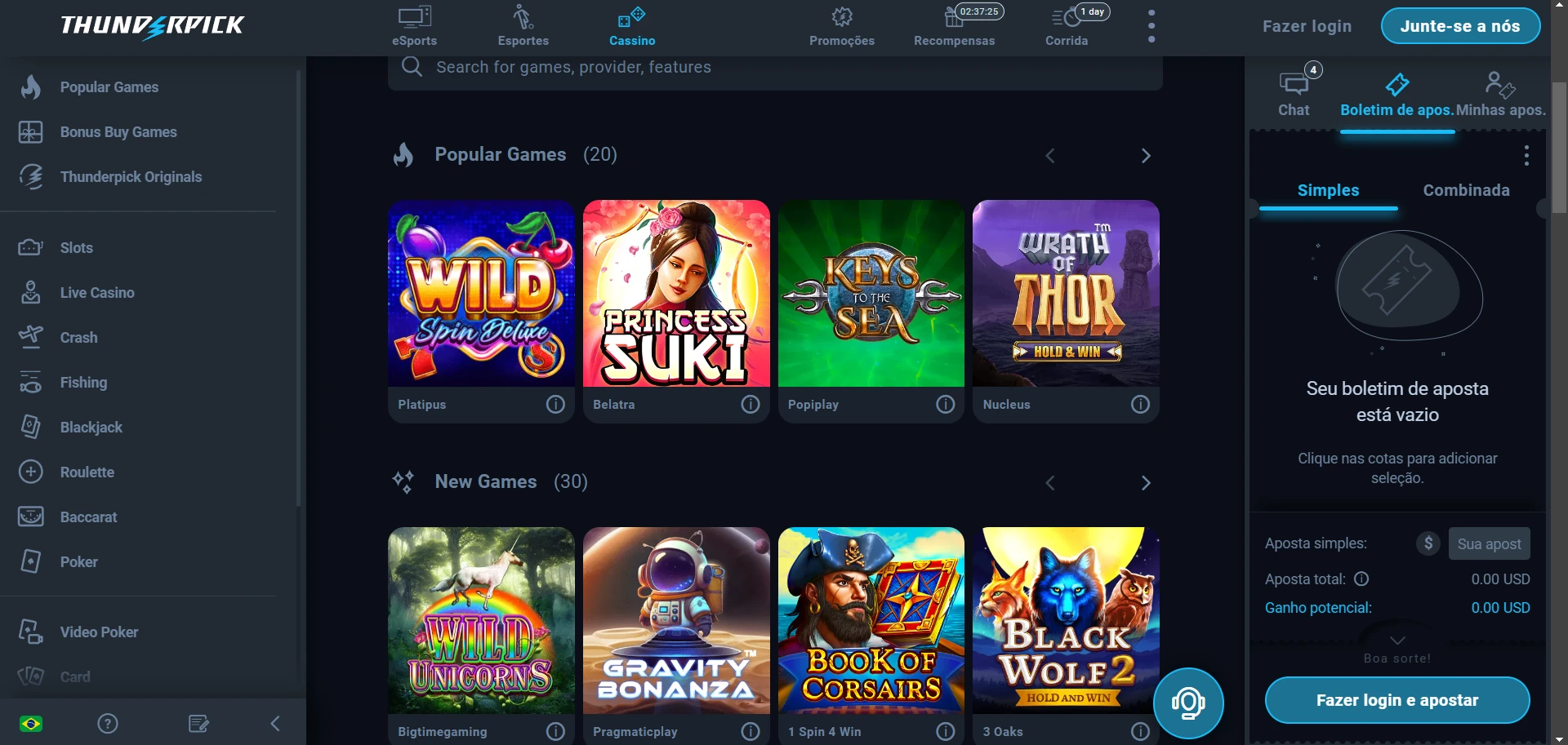 Thunderpick Casino Screenshot